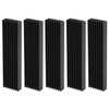 5Pcs Heat Sink Black Aluminum Radiators for CPU Amplifiers Modules