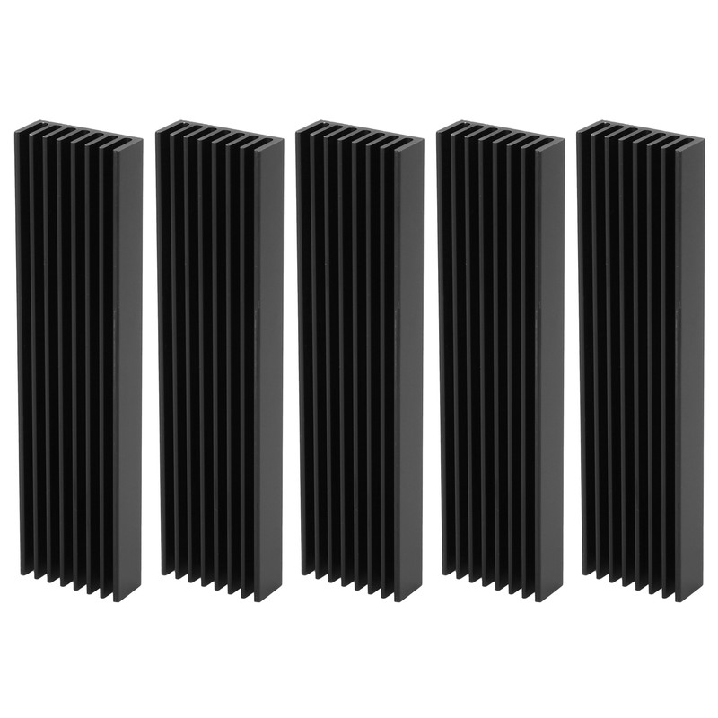 5Pcs Heat Sink Black Aluminum Radiators for CPU Amplifiers Modules