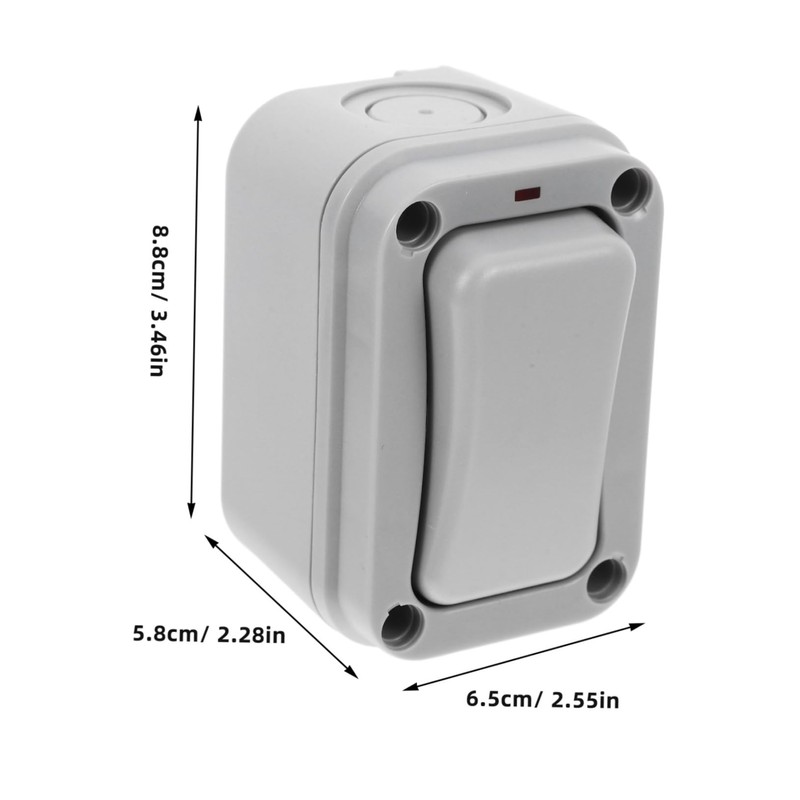 Operitacx Weatherproof Outdoor Switch Rated Dark Grey Surface Mounted Light