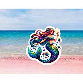 Handmade Mermaid, VINYL STICKER for LAPTOPS, TUMBLERS, Water bottles, Cars, Journals
