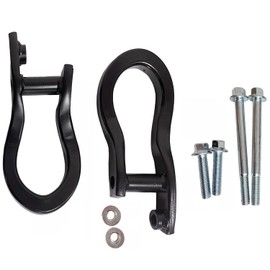 MUCO Front Tow Recovery Hooks w/Bolts 84195908 For 2019 20 2021 GMC Sierra 1500 NEW Front Tow Hooks Compatible Tow Hooks Car Tow Hook Ring Front Lower Bumper Trailer Ring