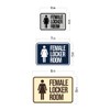 Classic Framed Female Locker Room Sign (Black) - Large