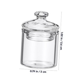 Kisangel 2 Pcs Miniature Glass Storage Jars Micro Landscape Models Mini House Props for Dollhouse Decor Smooth Surface Miniature Dollhouse Accessories