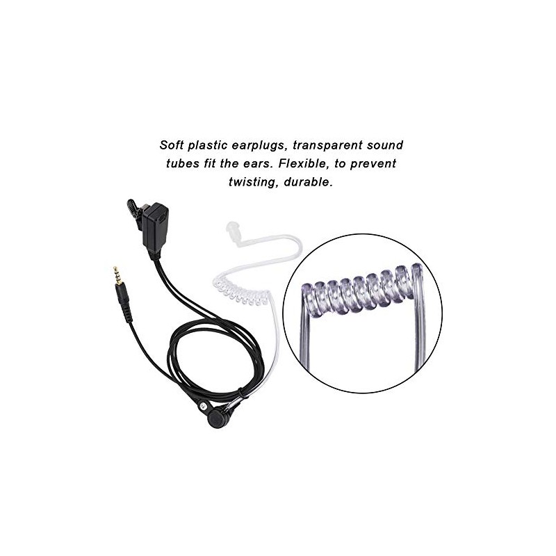 Hilitand Auriculares Con Cable PTT, Portátiles Con Micrófono y Enchufe