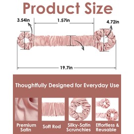 3 in 1 Sleep Scrunchies for Hair Heatless Curls, Multi-Use Sleepy Tie & Hair Tie for Overnight Styling, Gentle on Fine and Delicate Hair, Quick Styling for Ponytails and Buns, (CreamPink)