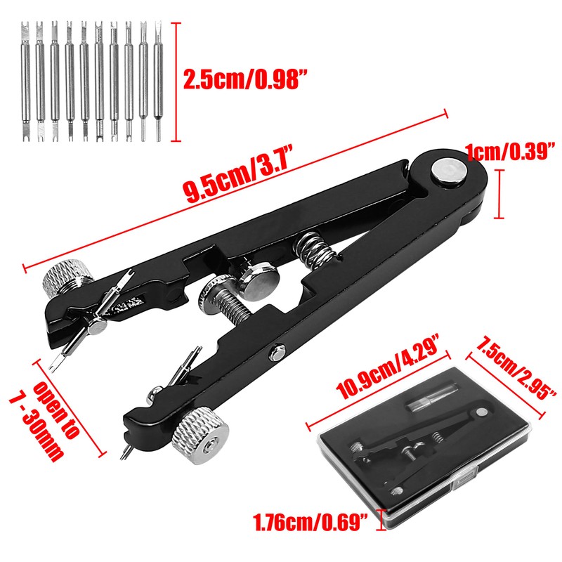 Watch Spring Bar Plier Tool Kit with 10 Tips Pins,