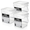 3 Pcs Battery Disposal Container 1 Gallon Dry Cell Storage