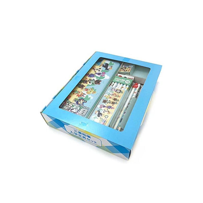 Mitsubishi Pencil Atsume Animal Crossing BT450DMS2 Stationery Set, Back to