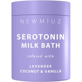 Calm Lavender Milk Bath Soak Powder Moisturize Soften Skin Creamy Vanilla Luxury Spa Bath Salt Mother's Birthday Christmas Destress Relaxation Gifts for Women Perfect Stocking Stuffers