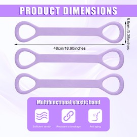 3pcs Figure 8 Fitness Resistance Band with Handle Women, Multifunction Tension Elastic Rope Stretch Exercise Band for Home Workout Arm Back Chest Training for Yoga Pilate Equipment