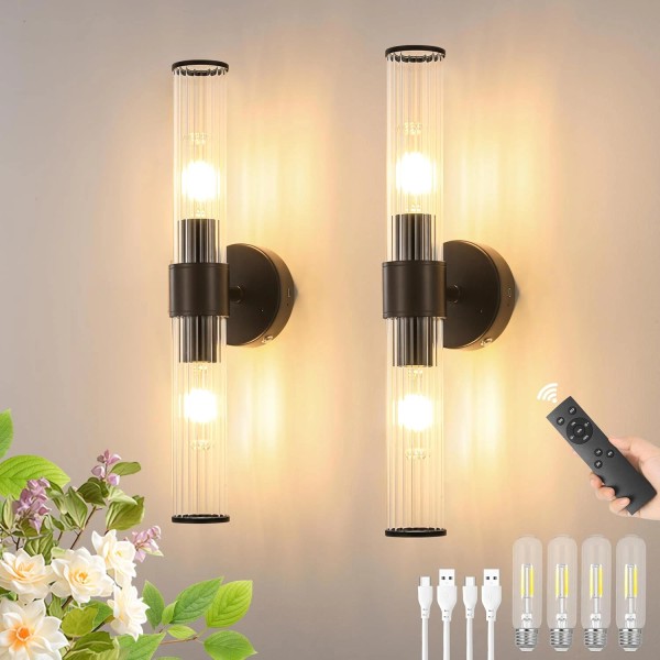 Does not apply Battery Operated Wall Sconces Set of 2,