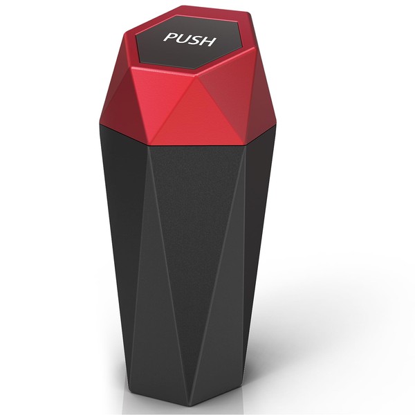 Keyiduid - cubeta de basura para coche con tapa, mini