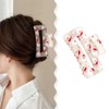 Christmas Hair Clips, Xmas Santa Claus Claw Clips, Rectangular Large