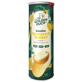 The Golden Duck Spiced Potato Crisps, 4.4oz (125g) | Gourmet Asian-Inspired Snack with Aromatic Spices | Uniquely Crispy & Addictive Crunchy Chips | Perfect for Snacking & Parties (Pack of 1, Kombu Seaweed Butter)