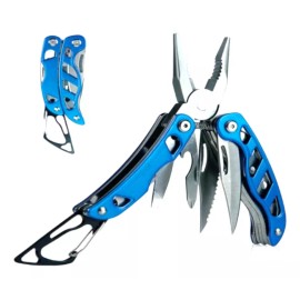 Eco R Navaja Multiusos Azul Acero Inoxidable Herramientas + Funda