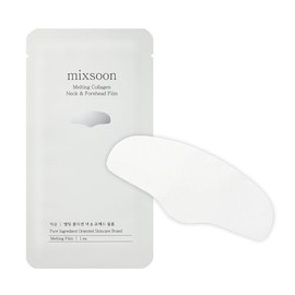 mixsoon Melting Collagen Neck & Forehead Film - Moisturizing Melting Patch, Hydrolyzed Collagen and Peptides 0.025g / 0.0008 fl. oz. (5ea) Korean Glass Skin Care