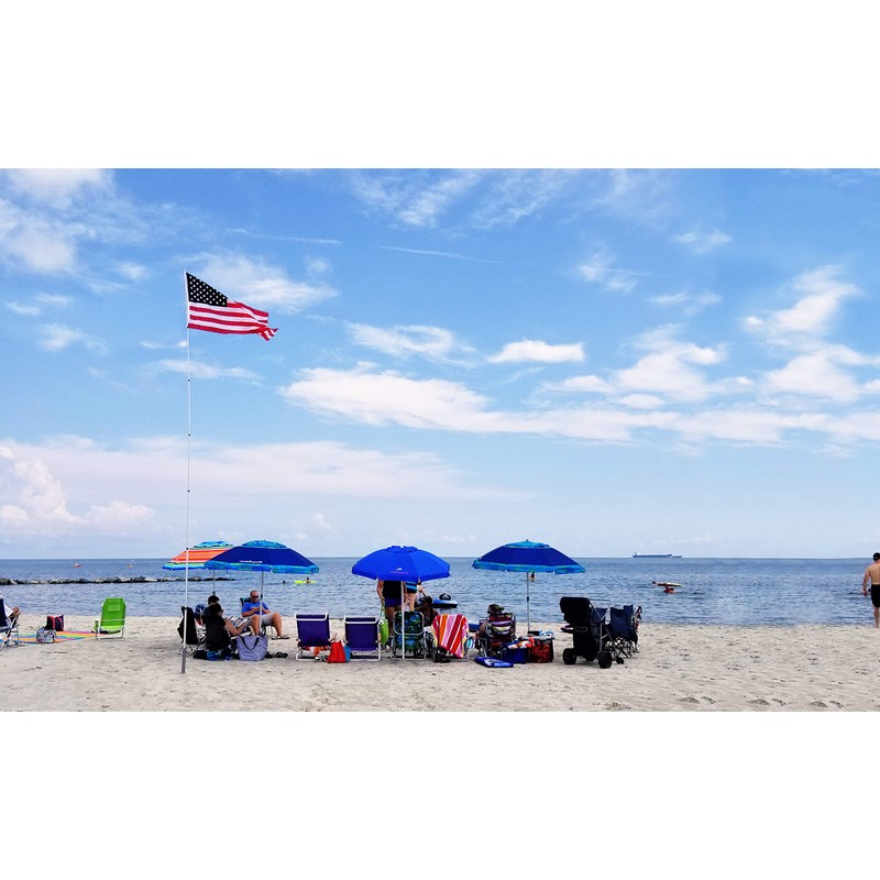 Flagpole-To-Go 20’ Beach & Backyard Flagpole Kit with Portable Aluminum