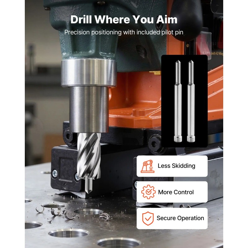 5pcs Annular Cutter Set with Weldon Shank HSS 3 Drill