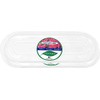 ILUVUMOREI Oval 2 Pack of 18 by 6.5 Inches Clear