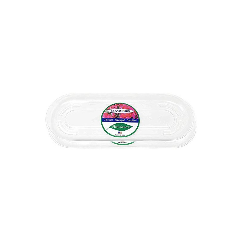 ILUVUMOREI Oval 2 Pack of 18 by 6.5 Inches Clear