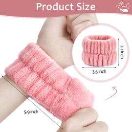 Wykodra 6pcs Wrist Bands for Washing Face, Absorbent Face Wash Wristbands, Arm Water Guards, Microfiber Spa Wash Band for Girls Prevent Water from Spilling Down Your Arms