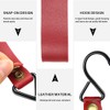 Modixun 8 Pieces Leather S Hooks, Metal S Shaped Hanging