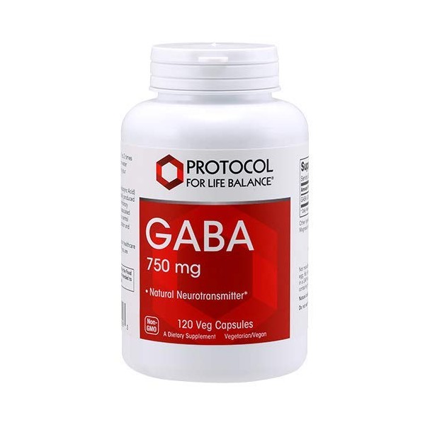 Protocol GABA 750mg - Mood Support - Normal Cognition- Supplement - 120 Veg Caps