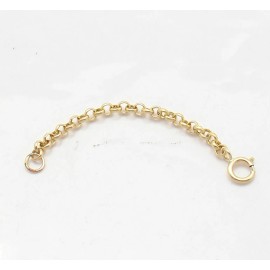 Bestgoldshop Rolo Extender Chain Necklace w/ Clasp Real 14K Yellow Gold  - 2 inches