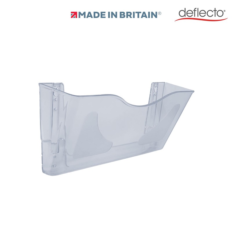 Deflecto Smoke Landscape A4 Wall Mounted Document Holders Set of