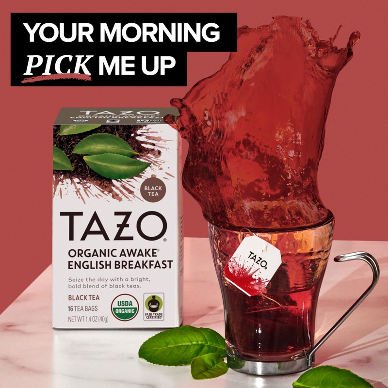 TAZO Organic Awake English Breakfast Black Tea Bags, 96 Total