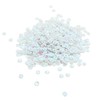SaktopDeco Bulk White Loose Sequins 6 mm Round Cupped Iridescent