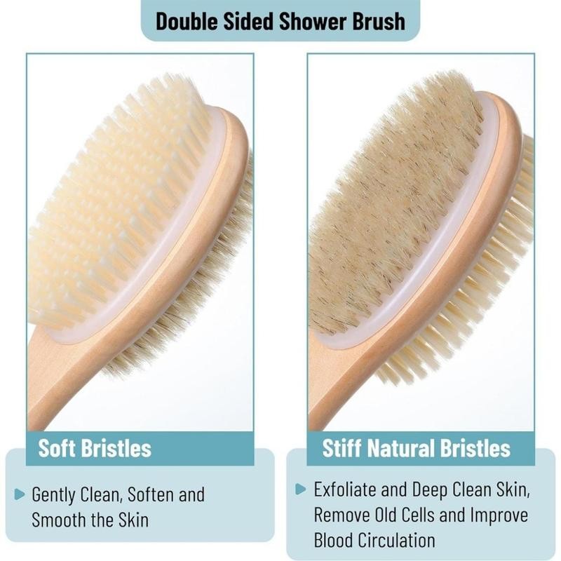 Double Sided Shower Brush, Back Scrubber, Bath Brush, Back Brush,