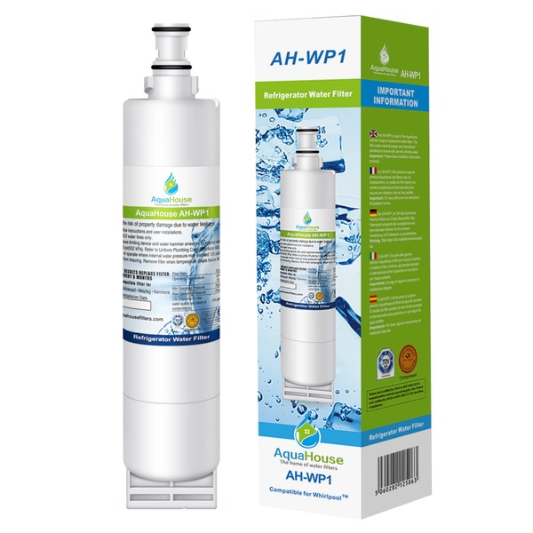 AquaHouse AH-WP1 Compatible Filter for Whirlpool Fridge SBS002, 4396508, 481281729632,