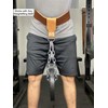 Leather Dip Belt Strap with Chain for Weight Lifting -