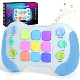 YouJabz Handheld Game Console, Quick Push Game Fidget Toys for Children Adults, Pop Game It Electronic Game Anti-Stress Toy Gifts for Kids (Blue)