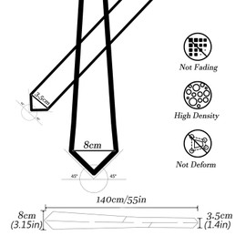 SUJIBHI Men Tie Classic Men's Solid Satin Neck Tie Solid Color Formal Neckties with Multiple Colors for Men Business Wedding Party Work Tie,8cm (Red)