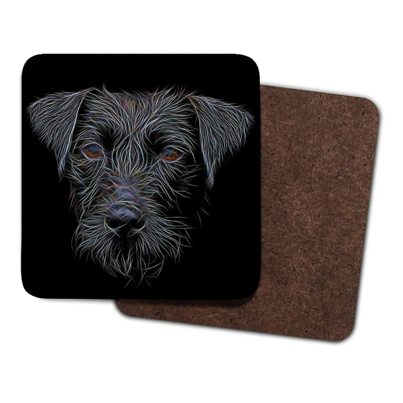 Fractal Artworks Patterdale Terrier Coaster with Stunning Fractal Art Design