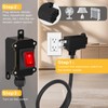 STARELO Extension cord with on/off switch, IP66 waterproof,Inline Power Switch