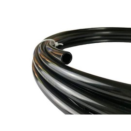 Nylon Tubing 3/8 inch ID Pneumatic Hose Tube Pipe 1/2" OD for Air Brake System Or Fluid Transfer Black, 10 feet