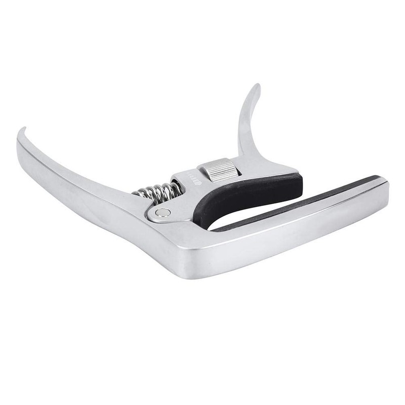 Capotasto Silver Guitar Capo, Adjustable Screw, Metal Capo, Durable, Rust