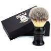 Shaving Brush with Synthetic Hair in Black Handle Easy to