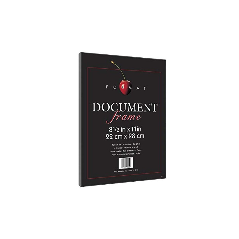 MCS Formato Marco de Documentos, Diploma y Certificado, Negro, 8.5