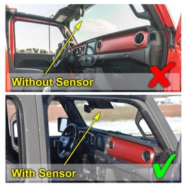 YelloPro Custom Fit Reflective Windshield Sunshade for 2020 2021 2022 2023 Jeep Gladiator Pickup - Adaptive Cruise Control Sensor - UV Reflector Sun Protection Accessories [Made in USA]