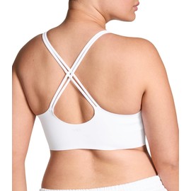 Victoria's Secret Women's VSX Elevate Strappy-Comfort Sports Bra, Low Impact Wireless, Vs White, MED