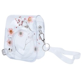 PUSOKEI Kameratasche für 11, 9, 8 Kamera, Schützende und Tragbare Tasche, Transparente PVC-Aufbewahrungstasche mit Verstellbarem Schultergurt(Rosa)