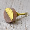 ARTISNO Marble Brass Knobs, Pink Marble knobs, Brass Drawer Knobs