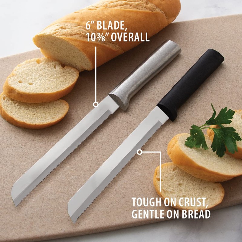 Rada Cutlery 6" Bread Knife (W236), Stainless Steel Hollow Ground
