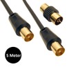 SSL Satellites 5 Meter 3C-2V Black Cable TV Aerial Lead