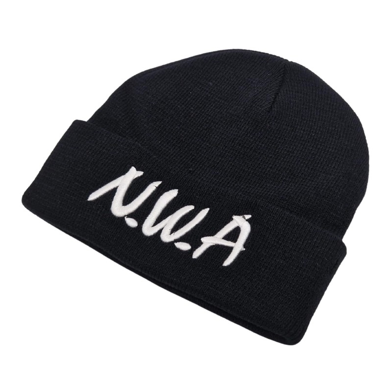 NWA Hiphop Beanie Black Soft Comfortable Casual for Men Women