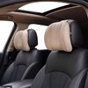 Forbell Car Headrest Pillow Soft Suede Fabric Memory Foam Car
